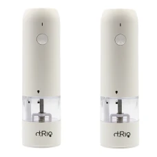 dRio AKU Elektrický mlýnek na sůl a pepř - bílý 2KS