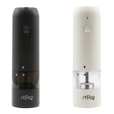 dRio AKU Elektrický mlýnek na sůl a pepř - černý a bílý 2KS 