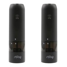dRio AKU Elektrický mlýnek na sůl a pepř - černý 2KS