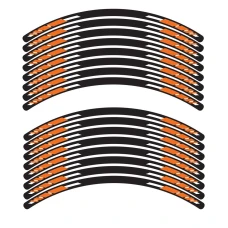 SEFIS sada 4-dílných polepů EASY na kola motocyklu oranžová SEFIS sada 4-dílných polepů EASY na kola motocyklu oranžová