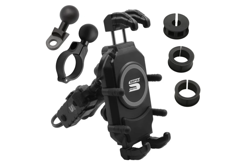 SEFIS Set Bind + Bind Charge držák telefonu s bezdrátovou nabíječkou a USB-C zásuvkou pro motocykl SEFIS Set Bind + Bind Charge držák telefonu s bezdrátovou nabíječkou a USB-C zásuvkou pro motocykl