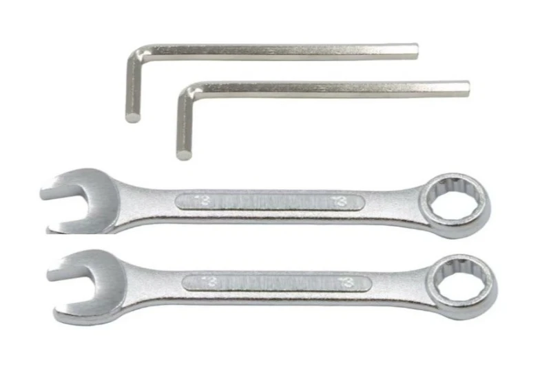 SEFIS sada pro stojany – 2× očkoplochý klíč 13 mm 2× imbus 5 mm pro motocykl