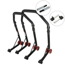 SEFIS D18 moto stojan přední a zadní set - černý - single / packy SEFIS D18 moto stojan přední a zadní set - černý - single / packy