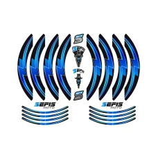 SEFIS PREMIUM ST 1 dvoudílné polepy na kola - modrá SEFIS PREMIUM ST 1 dvoudílné polepy na kola - modrá