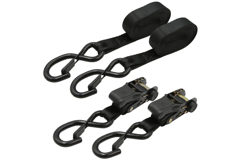 SEFIS popruhy upínací s ráčnou 25mm x 5m 2ks TÜV/GS pro motocykl