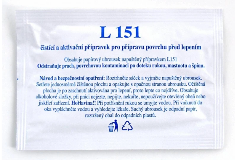 L151 čisticí a aktivační ubrousek