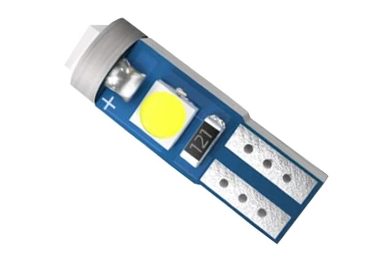 LED žárovka T5 3030 3SMD 1,2W pro podsvícení budíků palubní desky bílá 2ks