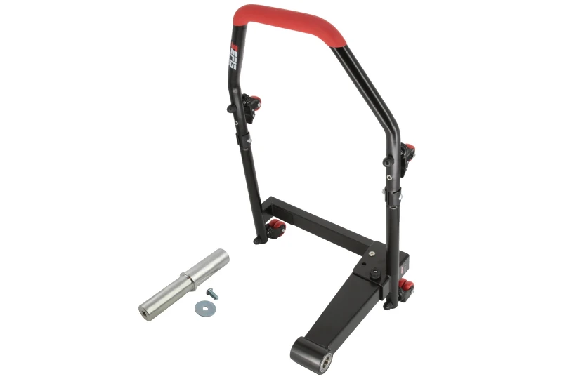 SEFIS M22U zadní sklopný pojízdný stojan pro letmé uložení kola - levostranný s adaptérem 28.5 mm pro motocykl SEFIS M22U zadní sklopný pojízdný stojan pro letmé uložení kola - levostranný s adaptérem 28.5 mm pro motocykl