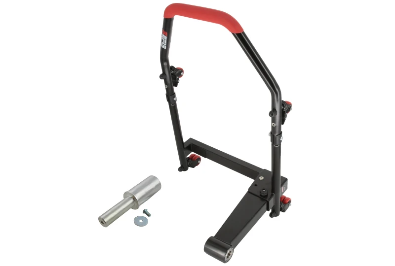 SEFIS M22U zadní sklopný pojízdný stojan pro letmé uložení kola - levostranný s adaptérem 42.5 mm pro motocykl