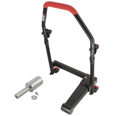 SEFIS M22U zadní sklopný pojízdný stojan pro letmé uložení kola - levostranný s adaptérem 53.5 mm