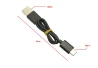 SEFIS nabíjecí datový kabel s konektory USB-A a USB-C 29cm černý pro motocykl