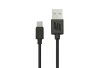 SEFIS nabíjecí datový kabel s konektory USB-A a Micro-USB 29cm černý pro motocykl