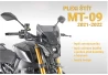 Plexi štít tmavě kouřový Yamaha MT-09 2021-2023