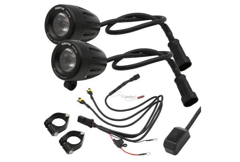 SEFIS Adventure univerzální přídavná LED světla 20W s kabeláží pro motocykl