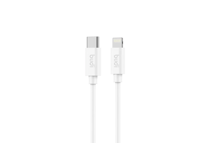 SEFIS IOS MFI rychlonabíjecí datový kabel s konektory USB-C a Lightning 1m bílá