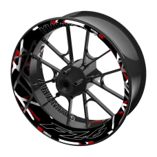 SEFIS jednodílné polepy na kola YAMAHA FZ6 černo-červená