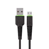 SEFIS nabíjecí datový kabel GR2 s konektory USB-A a Micro-USB 1,2m černý