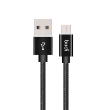 SEFIS nabíjecí datový kabel s konektory USB-A a Micro-USB 1m černý s opletením
