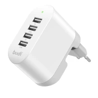 SEFIS rychlá nabíječka do zásuvky se sklopnými kolíky 4x USB (2x USB 2.4A 5V + 2x USB 1A 5V)