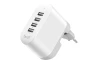 SEFIS rychlá nabíječka do zásuvky se sklopnými kolíky 4x USB (2x USB 2.4A 5V + 2x USB 1A 5V) pro auto