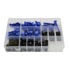 SEFIS sada šroubů do kapot M5 M6 190 ks modrá