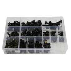 SEFIS sada šroubů do kapot M6 M5 190 ks černá