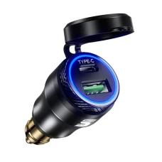 SEFIS 2x USB zásuvka - nabíječka DIN HELLA QC 3.0 USB-A USB-C SEFIS 2x USB zásuvka - nabíječka DIN HELLA QC 3.0 USB-A USB-C
