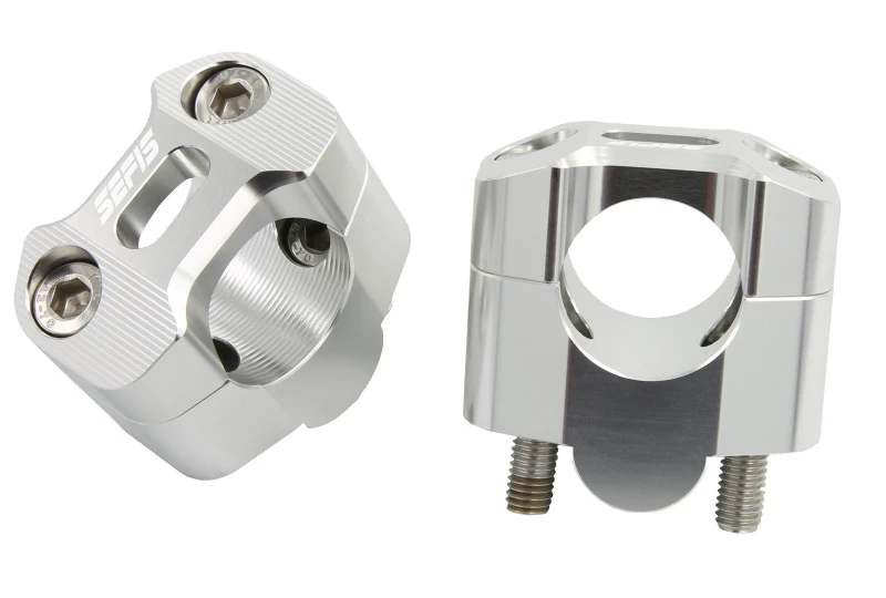 SEFIS Flat 22 představce 28,6mm - stříbrná pro motocykl