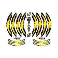 SEFIS PREMIUM ST 1 dvoudílné polepy na kola - žlutá SEFIS PREMIUM ST 1 dvoudílné polepy na kola - žlutá