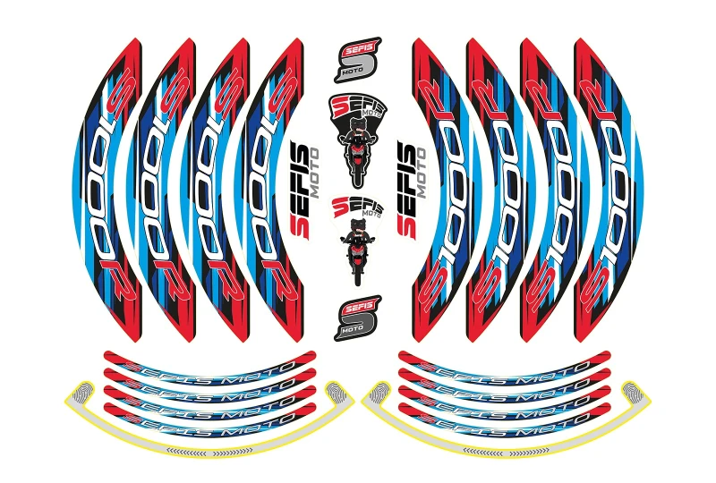 SEFIS PREMIUM ST 1 dvoudílné polepy na kola S1000R pro motocykl