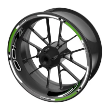 SEFIS sada barevných proužků EASY na kola Kawasaki Z400 zelená SEFIS sada barevných proužků EASY na kola Kawasaki Z400 zelená