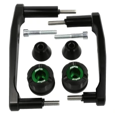 SEFIS STONE padací protektory Kawasaki Z900 2017-2025 zelená SEFIS STONE padací protektory Kawasaki Z900 2017-2025 zelená