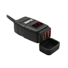 SEFIS UN10 2x USB nabíječka / zásuvka s voltmetrem moto baterie SEFIS UN10 2x USB nabíječka / zásuvka s voltmetrem moto baterie