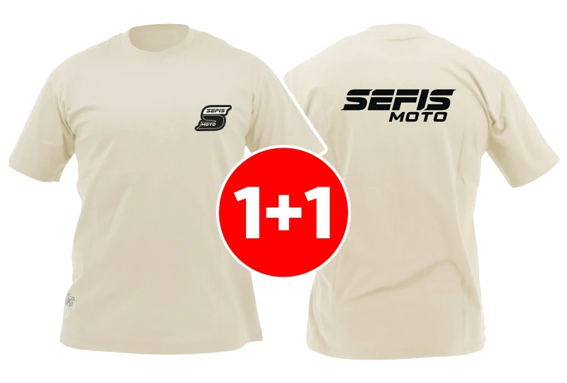 SEFIS Street tričko béžové 1+1 pro motorkáře