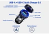 SEFIS Z6 2x USB zásuvka - autonabíječka 30W QC 3.0 USB-A a USB-C Kovová SEFIS Z6 2x USB zásuvka - autonabíječka 30W QC 3.0 USB-A a USB-C Kovová