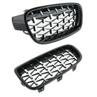 Přední maska ledvinky Diamond BMW 3 F30 F31 2012-2018 černá-chrom
